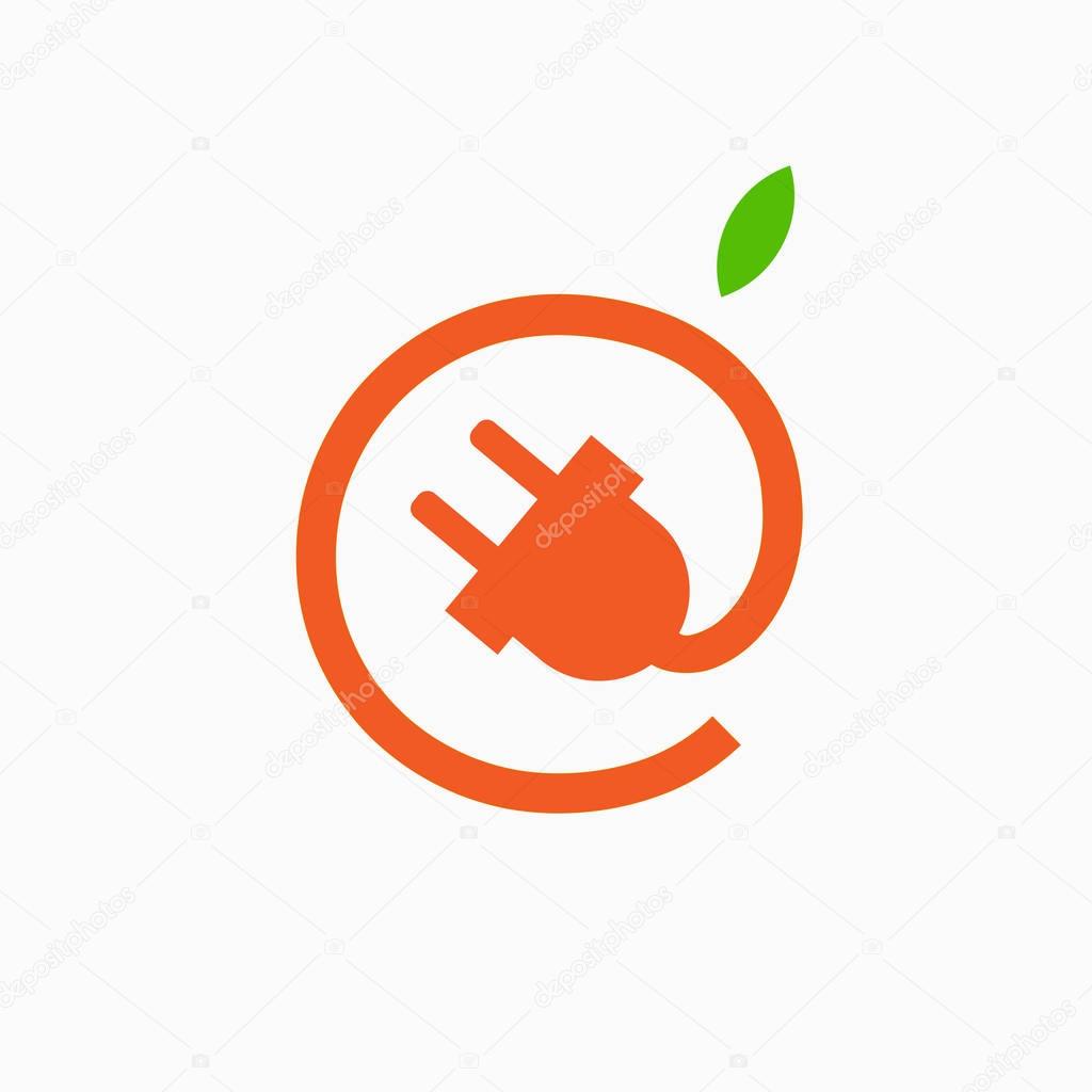 Logo for the online shops of home appliances, electrical laboratory, etc.  The image to be printed on T-shirt