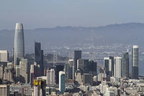 Vacker Antenn Utsikt Över San Francisco Skyline Dagtid Kalifornien Usa — Stockfoto