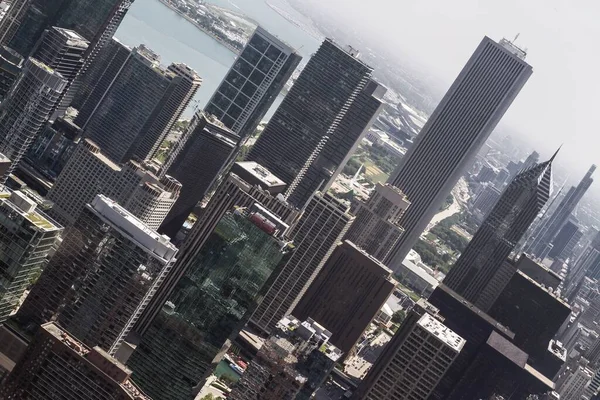 Vista Aérea Horizonte Chicago Durante Dia Illinois Eua — Fotografia de Stock