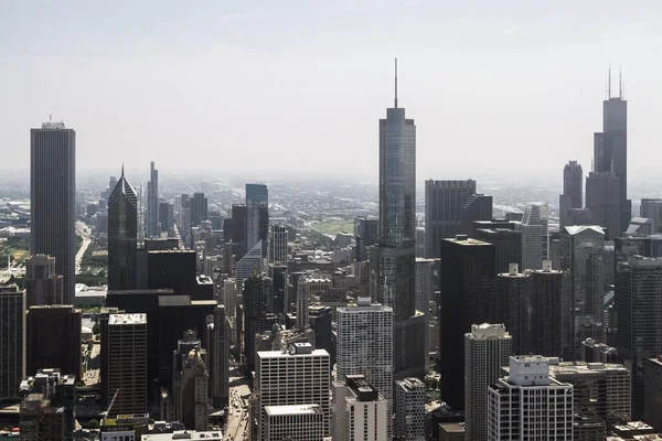 Veduta aerea dello skyline di Chicago di giorno, Illinois, USA — Foto Stock