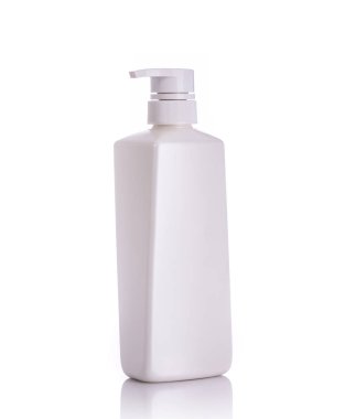 Boş beyaz pompa plastik şişe şampuan ve sabun için kullanılan. Stüdyo