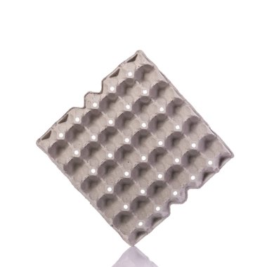 Boş kağıt yumurta kapsayıcı. Stüdyo izole üzerinde beyaz vurdu 