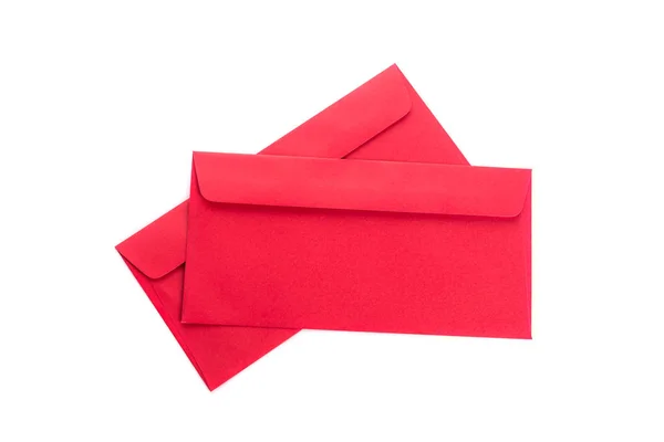 Envelope vermelho uso no festival de ano novo chinês no branco — Fotografia de Stock