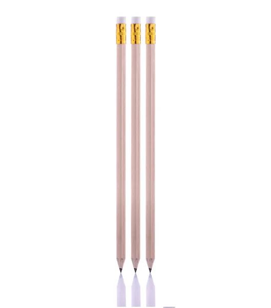 Novo lápis castanho. Estúdio tiro isolado em branco — Fotografia de Stock