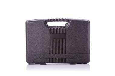 Yeni kare siyah araç kutusu. Stüdyo izole üzerinde beyaz vurdu 