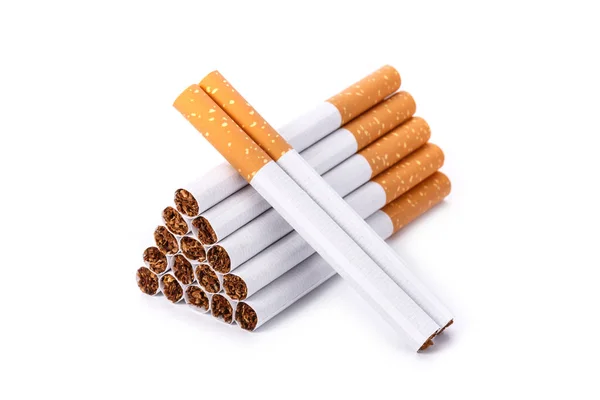 Cigaretta. Stúdió lövés elszigetelt fehér — Stock Fotó