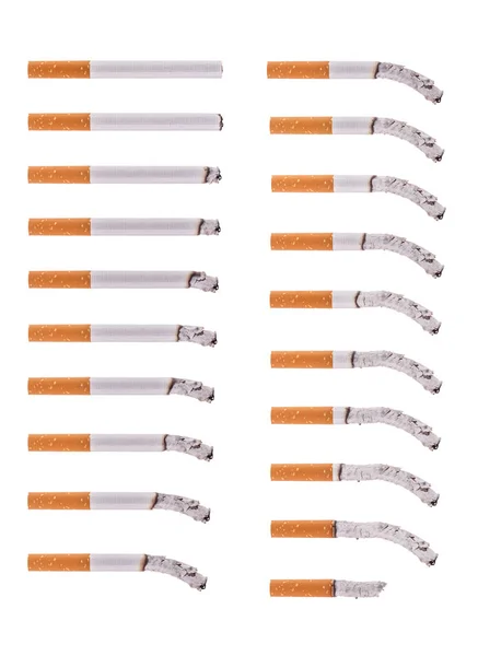 Cigaretta. Stúdió lövés elszigetelt fehér — Stock Fotó