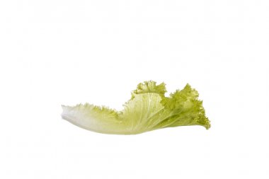 Taze yeşil salata. Stüdyo izole üzerinde beyaz vurdu