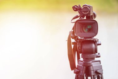 Profesyonel dijital video kamera. Açık Kurulum ve çalışma
