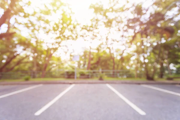 Car parking space in public the park surrounding by the tree — Stock Photo, Image