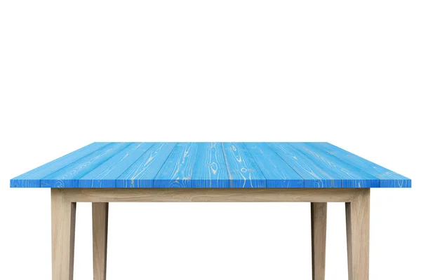 Lege boven aan houten plank of teller geïsoleerd op een witte pagina — Stockfoto