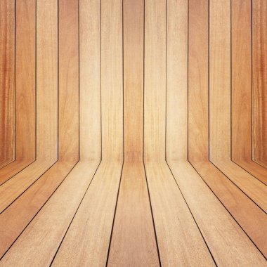 Kahverengi çam ahşap boşluk. perspektif duvar. Görüntü için veya 