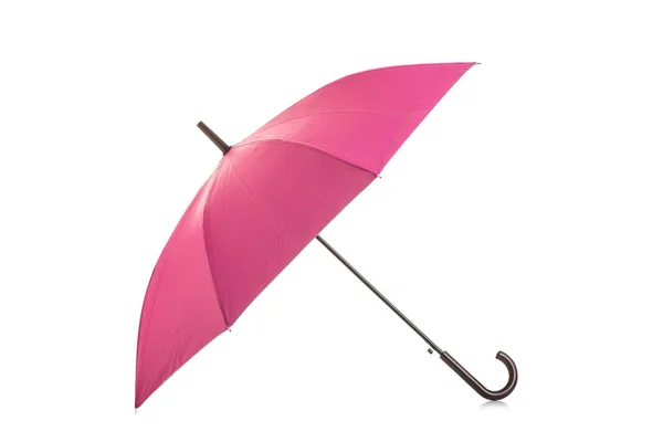 Guarda-chuva rosa isolado em branco — Fotografia de Stock