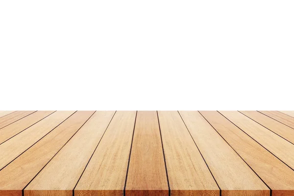 Tablero o mesa de madera y fondo borroso abstracto. Espacio libre — Foto de Stock