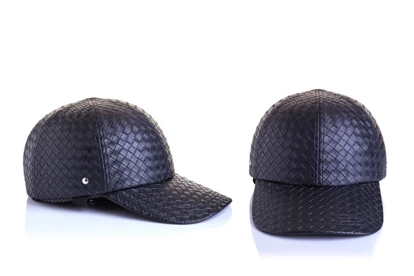 Nuevo casco de seguridad de cuero negro — Foto de Stock