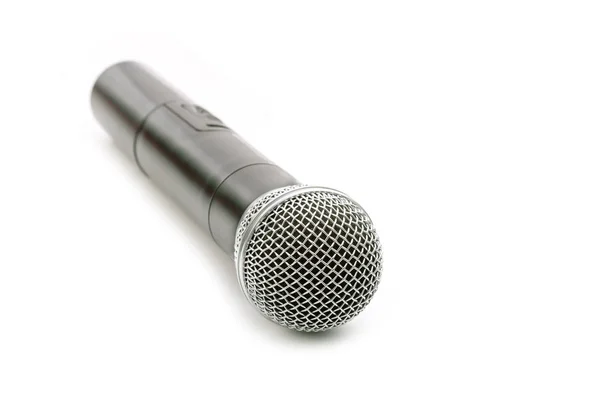 Fermer Nouveau Microphone Sans Fil Isolé Sur Fond Blanc — Photo