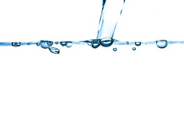 Su Sıçratma, Mavi, Dalgalı, Beyaz Arkaplan