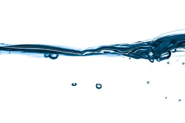 Su Sıçratma, Mavi, Dalgalı, Beyaz Arkaplan