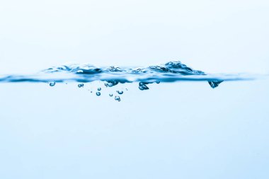 Su Sıçratma, Mavi, Dalgalı, Beyaz Arkaplan