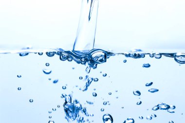 Su Sıçratma, Mavi, Dalgalı, Beyaz Arkaplan