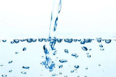 Su Sıçratma, Mavi, Dalgalı, Beyaz Arkaplan