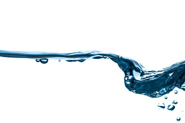 Salpicos Água Azul Ondulado Fundo Branco — Fotografia de Stock