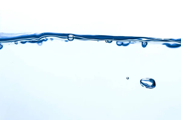 Spetterend Water Blauw Rimpelend Witte Achtergrond — Stockfoto