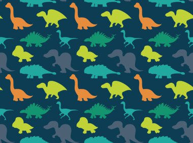 Dinozorlar Duvar Kağıdı Vektörü İllüstrasyon 8