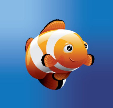 Palyaço Balığı 3d Vektör İllüstrasyonu