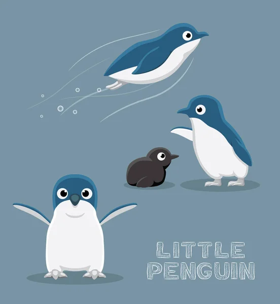 Pequeno Pinguim Cartoon Vector Ilustração — Vetor de Stock