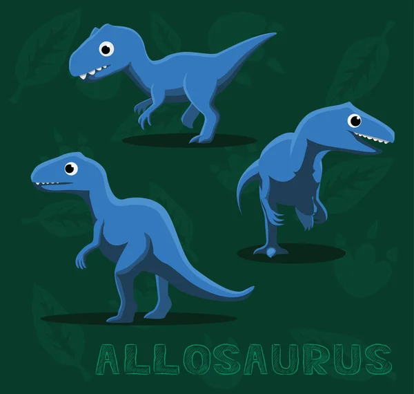 Illustration Vectorielle Dessin Animé Alliage Dinosaure — Image vectorielle