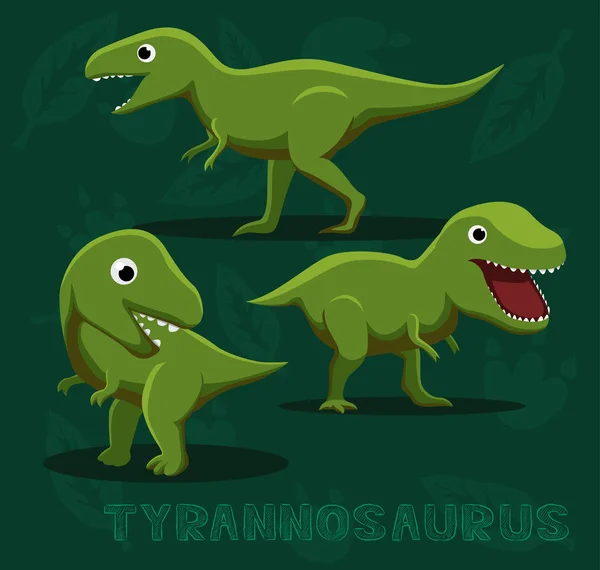 Dinosaur Tyrannosaurus Illustration Vectorielle Dessin Animé — Image vectorielle