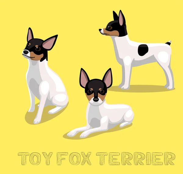 Dog Toy Fox Terrier Cartoon Vector Ilustração — Vetor de Stock