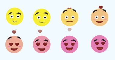Emoji Yüzü Animasyon Değiştiriyor Üzücü Çizgi Film Karakteri Vektör Resimleri
