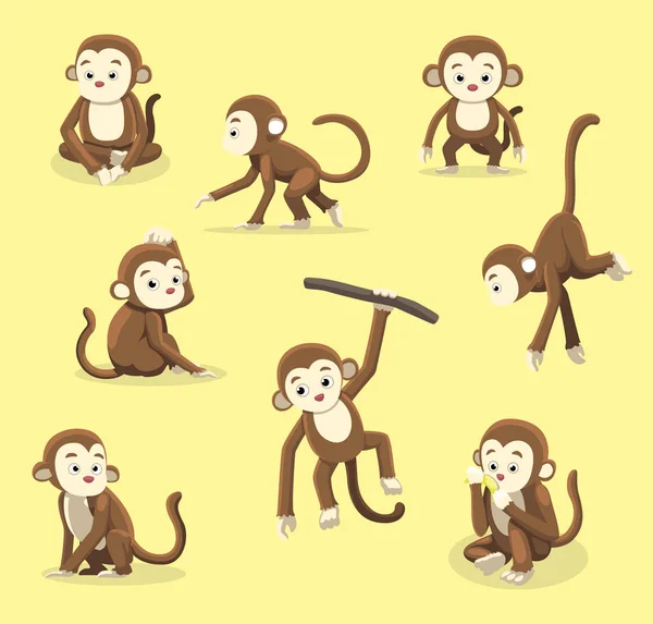 猴所占的卡通矢量图解 — 图库矢量图片