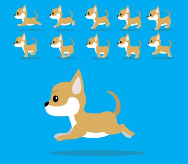 Hayvan Animasyon Sıralaması Köpek Chihuahua Çizgi Film Vektörü