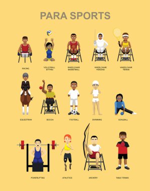 Para Spor Çizgi Filmi Karakterleri Vektör İllüstrasyonu