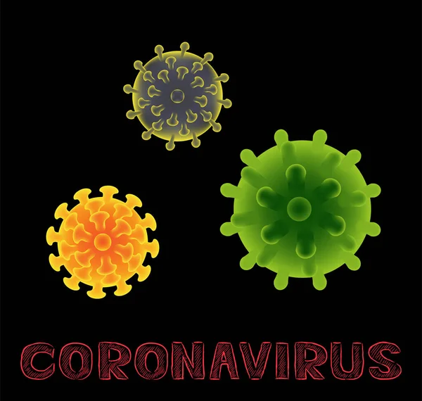 Virus Coronavirus Vector Illustration — Stock Vector