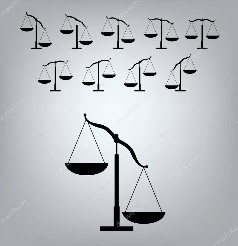 Inequality Icon Justice Animation Frame Vector