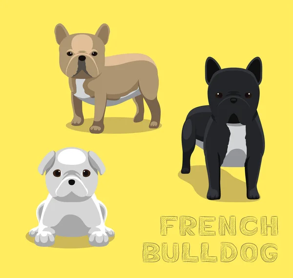 Dog French Bulldog Çizgi Film Vektörü Llüstrasyonu — Stok Vektör