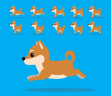Hayvan Animasyon Dizisi Köpek Shiba Inu Çizgi Film Vektörü