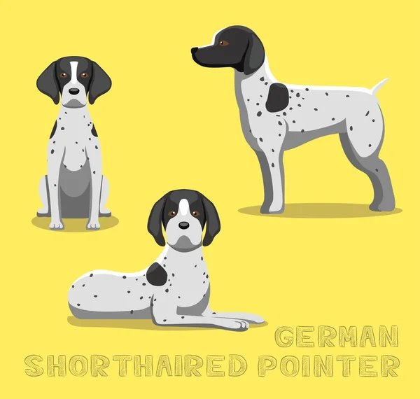 Dog German Shorthaired Pointer การ นเวกเตอร ภาพประกอบ — ภาพเวกเตอร์สต็อก