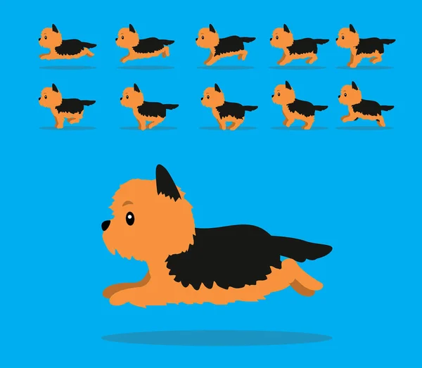 Анимальная Анимация Sequence Dog Yorkshire Terrier — стоковый вектор