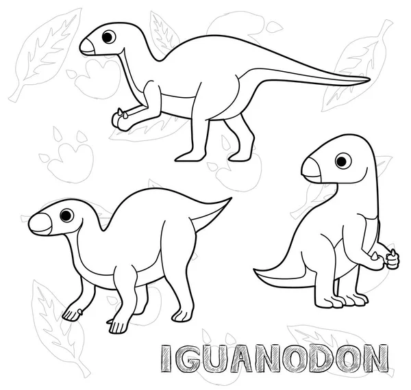 ไดโนเสาร Iguanodon การ นเวกเตอร ภาพประกอบส — ภาพเวกเตอร์สต็อก