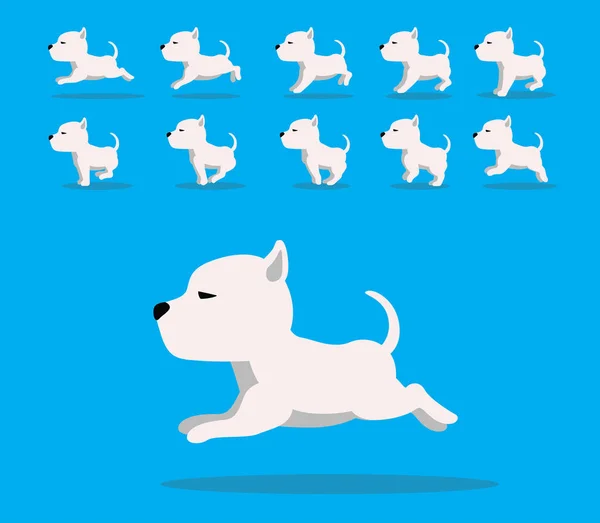 เคล อนไหวล Pitbull Terrier การ นเวกเตอร — ภาพเวกเตอร์สต็อก