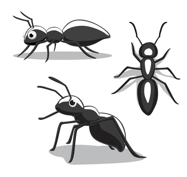 Ilustrație Desene Animate Furnici Insecte — Vector de stoc
