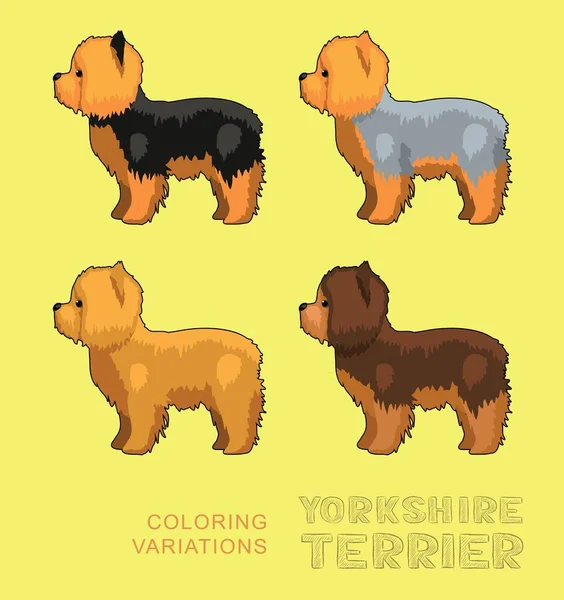 Dog Yorkshire Terrier ปแบบการระบายส ภาพวาดเวกเตอร — ภาพเวกเตอร์สต็อก