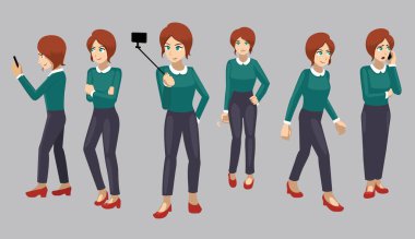 Manga Zarif Kadın Vektör Resimleri 3