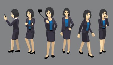 Manga Zarif Kadın Vektör Resimleri 4