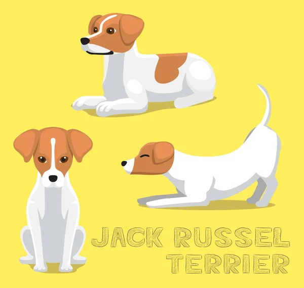 Hund Jack Russel Terrier Cartoon Vector Illustration — Stockvektor